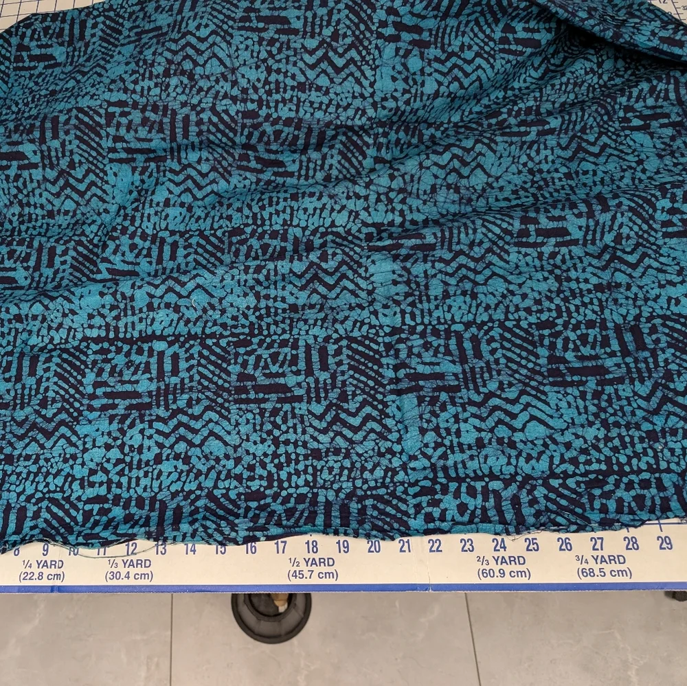 Batik Quilters fabric Blue and turquoise from Quilters Stash